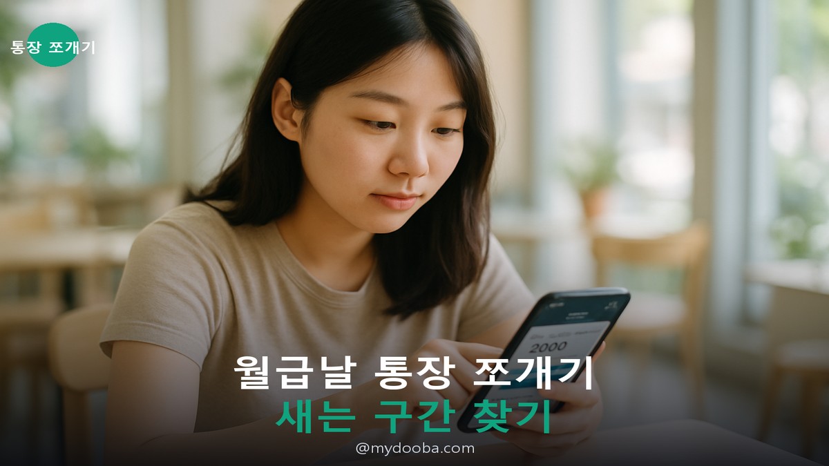 월급날 통장 쪼개기 새는 구간 찾기
