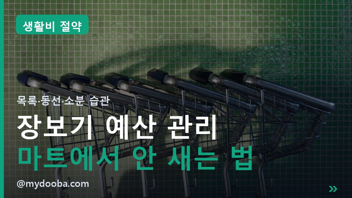 장보기 예산 관리법 | 마트 갈 때마다 예산 넘기지 않는 순서