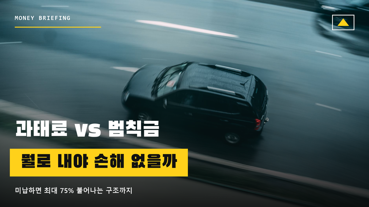 과태료 범칙금 차이, 뭘로 내야 손해가 없을까?